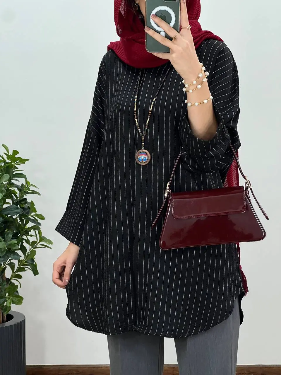 مانتو دکمه مخفی دیپلمات ویونا